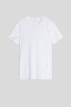 T-shirt med kort ärm och rund hals i extra tunn Supima®-bomull