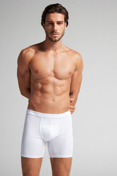 Lange Boxershorts aus elastischer Supima®-Baumwolle