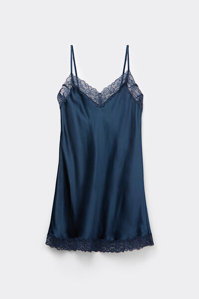 Silk Slip with Lace Insert Detail