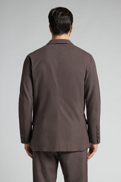 Jacke aus Leinen- und Baumwollstoff