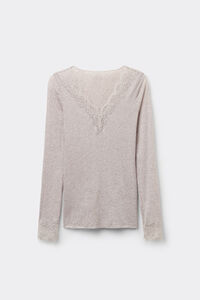 Modal Cashmere Ultralight Long Lace Shirt