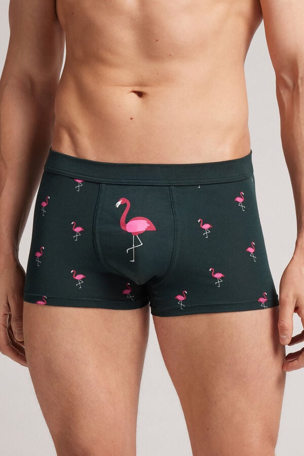 Boxershorts med flamingo i Natural Fresh-bomull