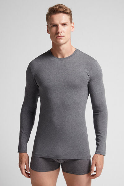 Stretch Superior Cotton Long Sleeve Top