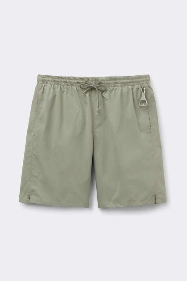 Einfarbige Badeshorts langes Modell