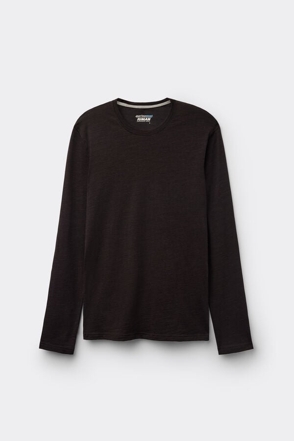 Long-sleeve Round-Neck Merino-Wool Top