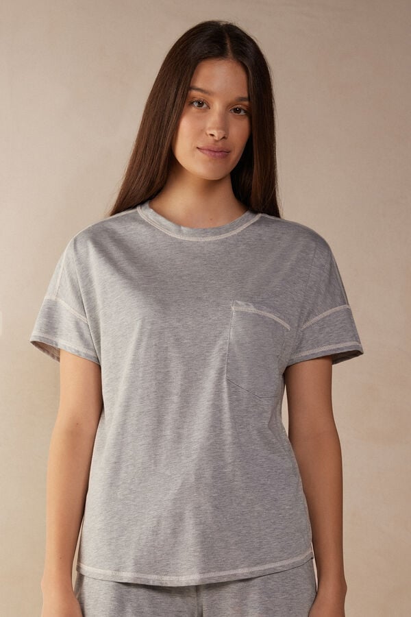 Short-Sleeved Superior Cotton Top