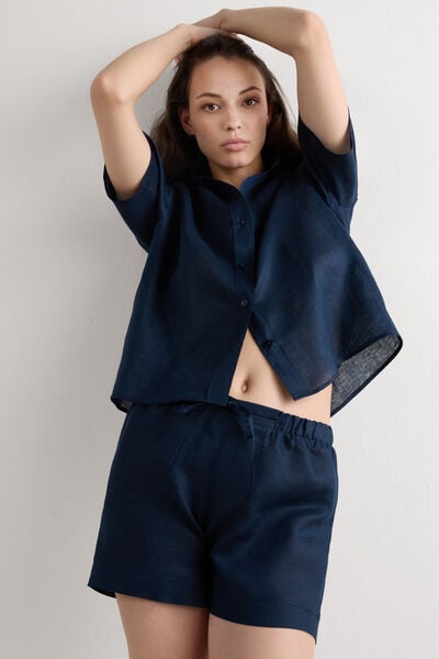 Pantaloncino in Tela di Lino The Pure Linen