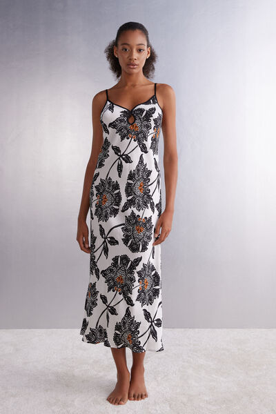 Delicious Viscose Satin Long Nightgown