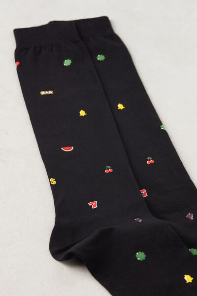 Long Patterned Cotton Socks