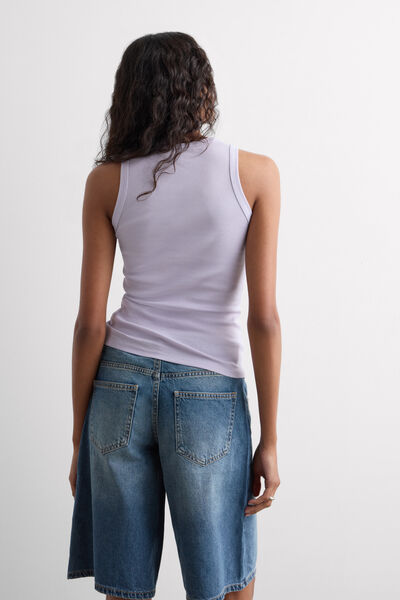 Superiorコットン リブ タンクトップ