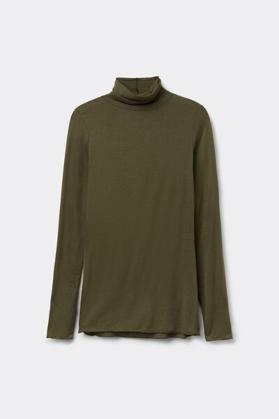 Maglia in Modal Ultralight con Cashmere Collo Alto