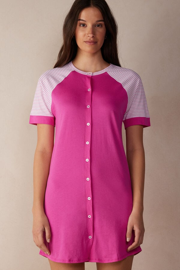 Strawberry Milkshake Supima® Cotton ButtonDown Nightdress Intimissimi