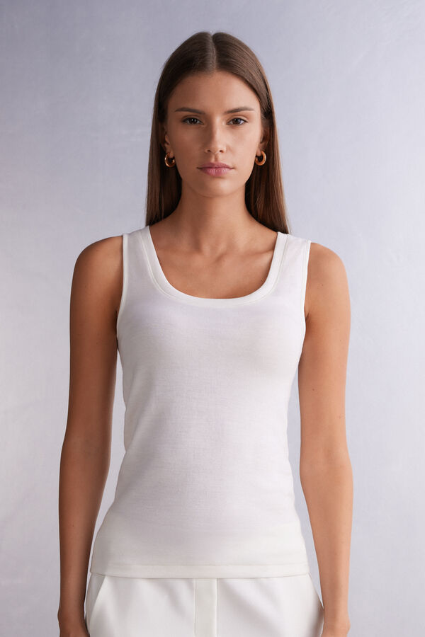 Wool & Cotton Cami with Wide Straps