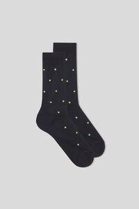 Short Patterned Lisle Cotton Socks