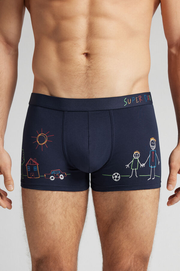 Superior Cotton Boxers with Super Dad Print