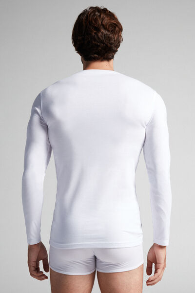 Tričko s Dlouhým Rukávem z Elastické Bavlny Superior