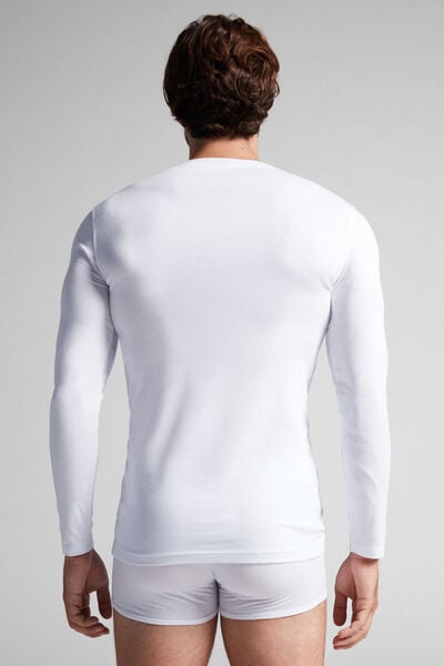 T-Shirt Manches Longues en Coton Supima Élastique