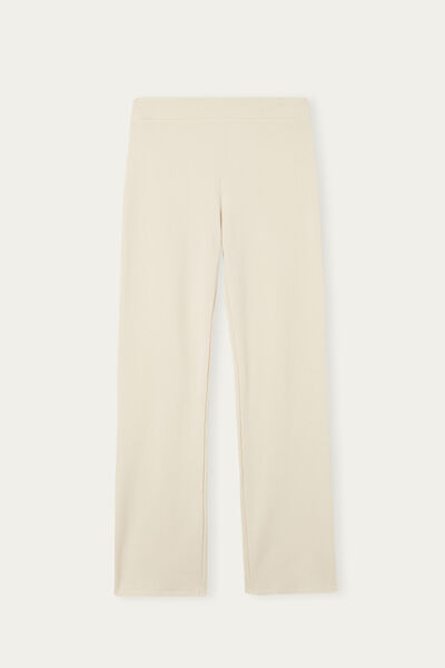 Pantaloni stil Țigaretă din Molton de Modal cu Cașmir