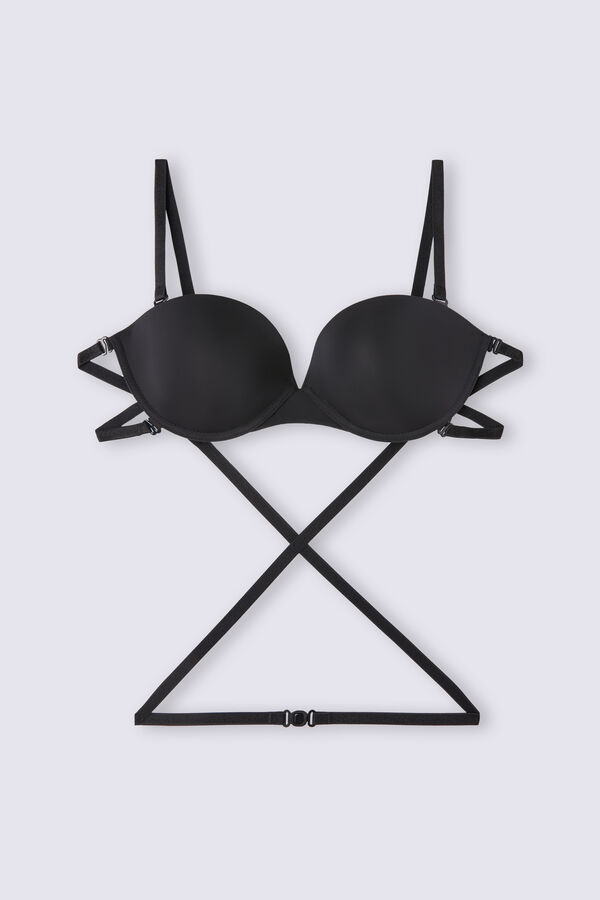 Types of bras. Big vector collection of lingerie. Set of underwear,  balconette, strapless, unlined, super push-up, soft-cup, longline, sports  and triangle bra. Set of isolated black icons with bras. 28659007 Vector  Art at Vecteezy