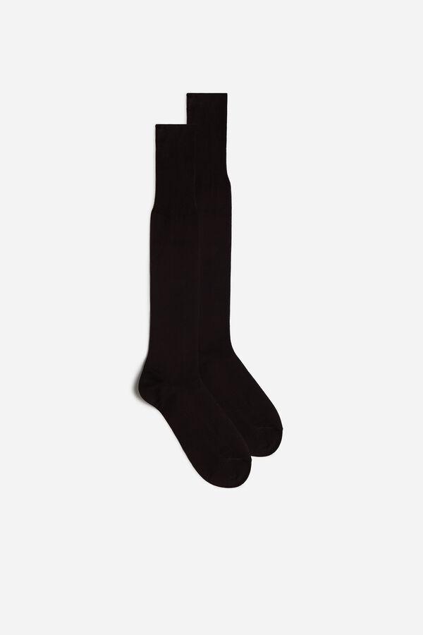 Chaussettes Montantes en Coton Fil d'Écosse Satiné