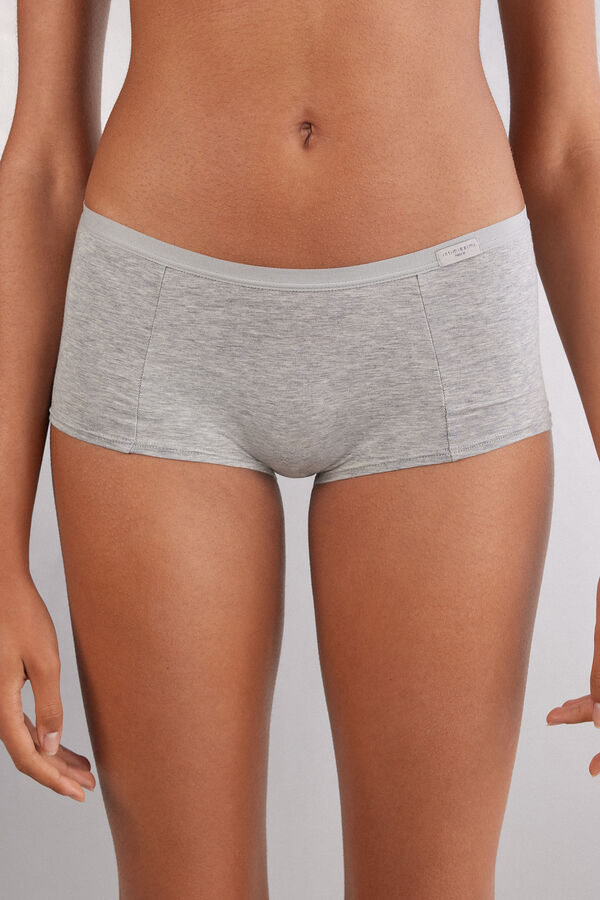 Natural Cotton Boy Short Panties