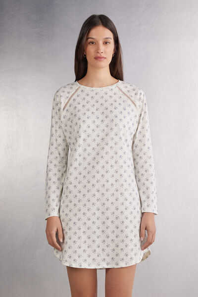 Camicia da Notte Cotone Superior Dusty Flower