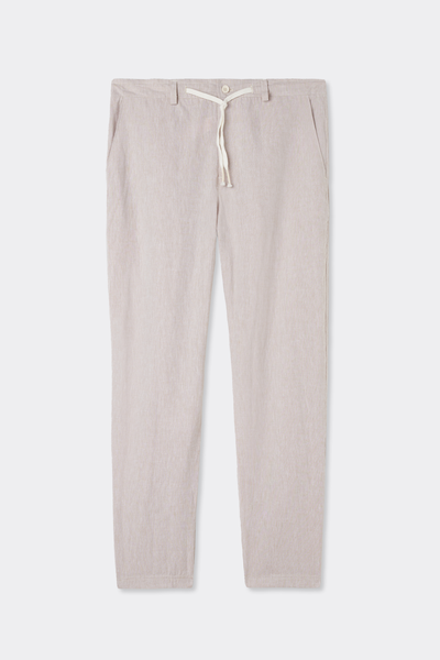 Lange Hose aus Leinen und Baumwolle
