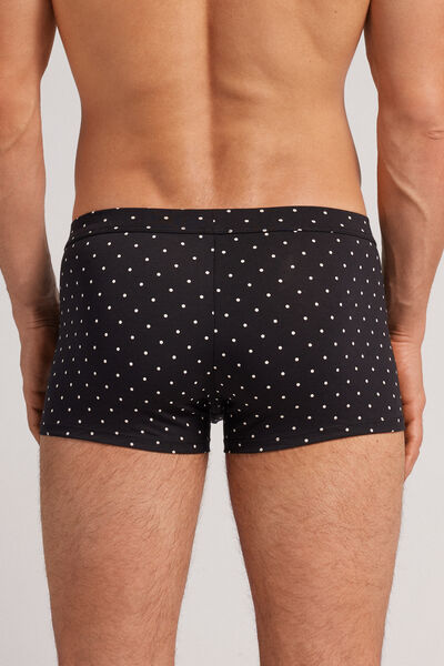 Gepunktete Boxershorts aus elastischer Supima® Baumwolle