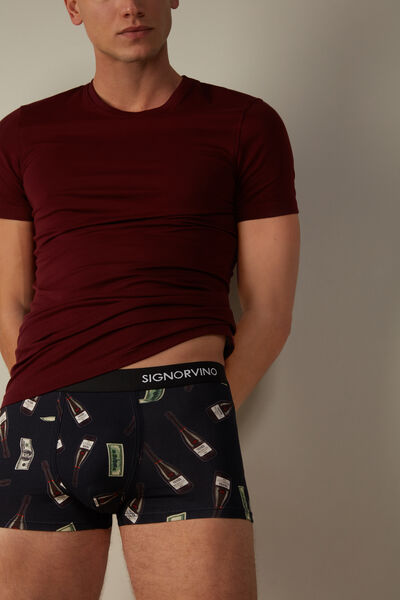 Boxershorts mit Print Signorvino Party aus elastischer Supima®-Baumwolle