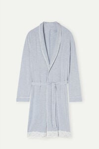 Modal Robe with Lace Detail