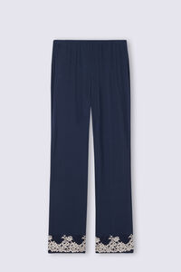 Pretty Flowers Full-length Modal Trousers with Frills