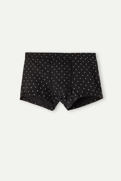 Gepunktete Boxershorts aus elastischer Supima® Baumwolle