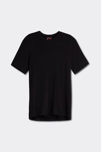 T-Shirt à Manches Courtes en Modal Cachemire