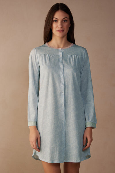 Romantic Cashmere Nachthemd met Open Voorzijde