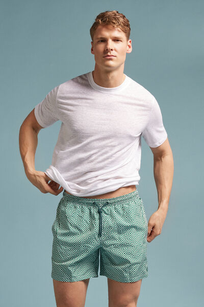 Green Diamond Swim Trunks