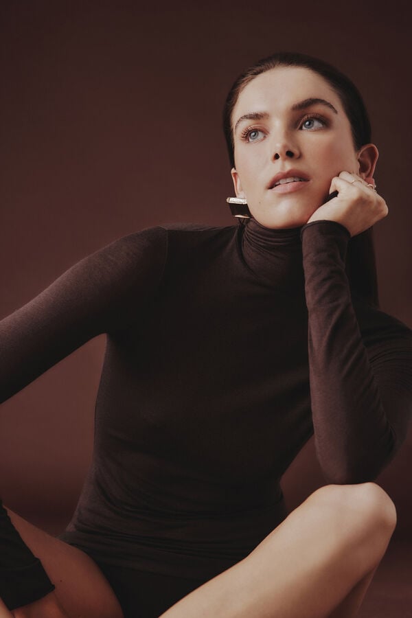 Modal Cashmere Ultralight High-Neck Top
