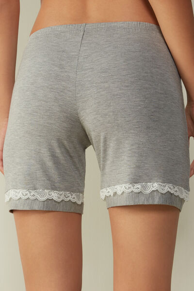 Modal Shorts with Lace Details