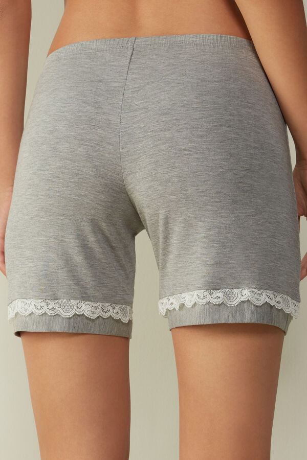 Modal Shorts with Lace Details