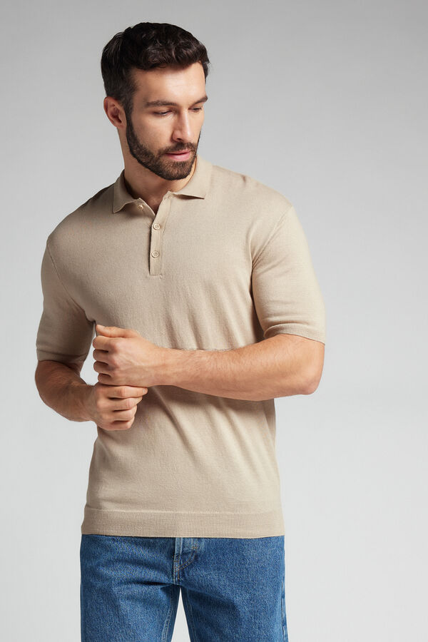 Short-Sleeved Cotton Jersey Polo Shirt
