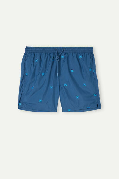 Crab-Embroidered Swim Shorts