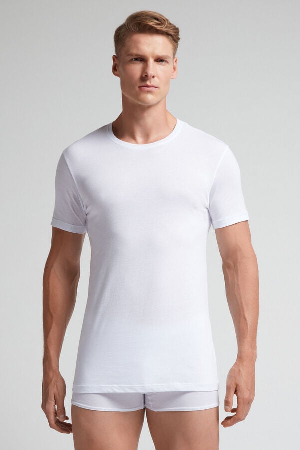 Short-Sleeve Crew-Neck T-Shirt in Extra-Fine Supima® Cotton