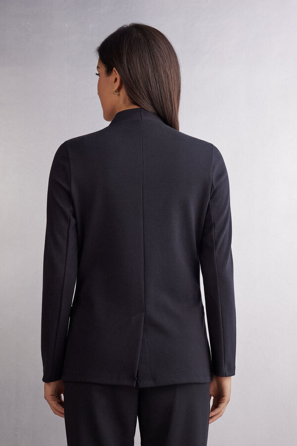 Giacca in Cotone Pesante con Bottone