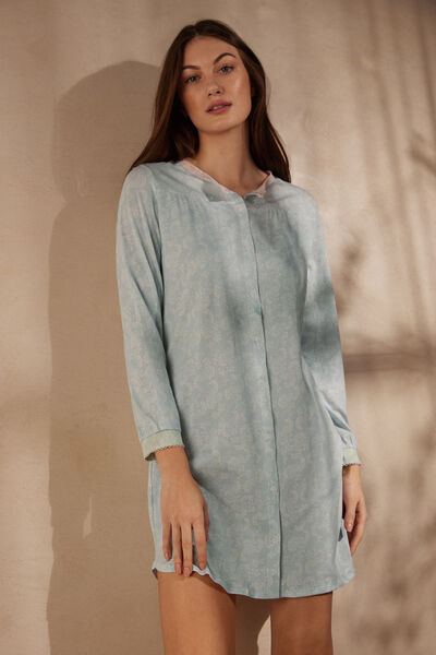 Romantic Cashmere Button-Up Nightdress