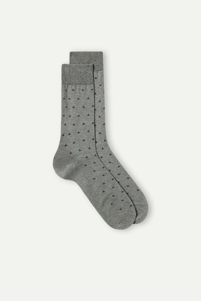 Pamuklu İskoç İplikli Desenli Erkek Soket Çorap