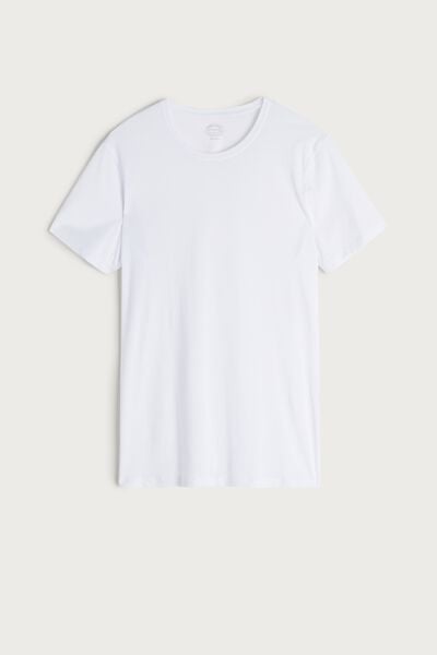 T-Shirt Manches Courtes Ras de Cou en Coton Supima® Extra-Fin