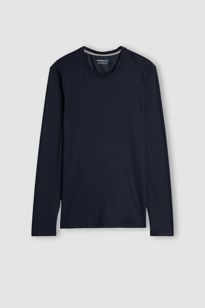 Long-sleeve Round-Neck Merino-Wool Top