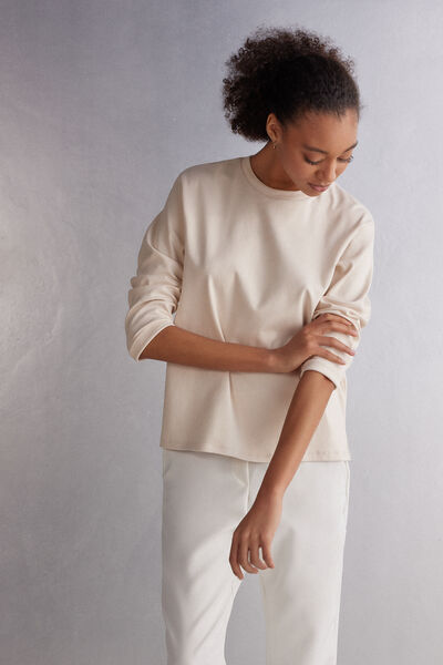 Long-Sleeved Cotton Top