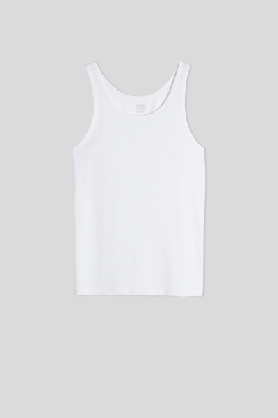 Tanktop mit Rundhalsausschnitt aus elastischer Superior-Baumwolle