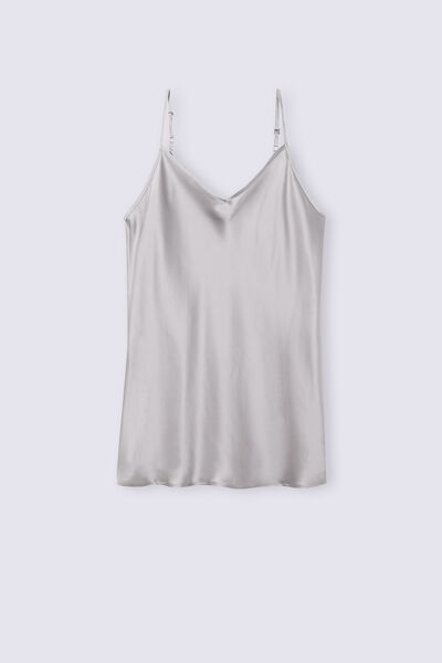 Top in Raso di Seta con Scollo a V
