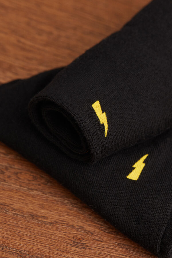 Short Patterned Cotton Socks